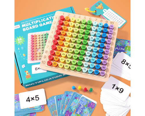 Детская деревянная игрушка SD-36 доска умножения учебная развивающая