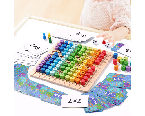 Детская деревянная игрушка SD-36 доска умножения учебная развивающая