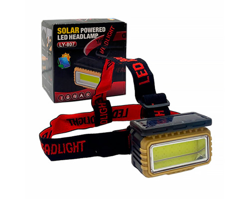 Налобный фонарь X-Balog BL-LY-807 фонарик с солнечной батареей