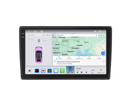 Штатная магнитола Lesko для Audi A4 II (B6) 2000-2006 экран 9" 4/64 QLED CarPlay 4G Wi-Fi GPS 360 Prime