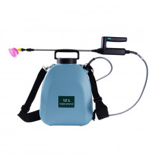 Электрический опрыскиватель KLC-12PWQ 12 литров садовый аккумуляторный ранцевый для сада огорода деревьев Blue