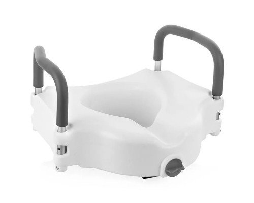 Туалетное сиденье-надставка QC-M308 на унитаз с поручнями высокое с фиксатором