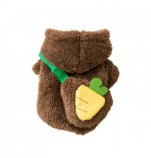 Свитер для собак и кошек Тедди 2011SXSL5932 с капюшоном утепленный Brown S