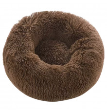 Лежак пуфик для котов собак круглый 552201 L Brown