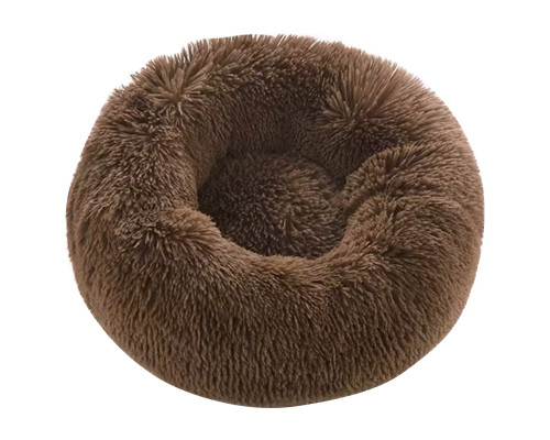 Лежак пуфик для котов собак круглый 552201 L Brown