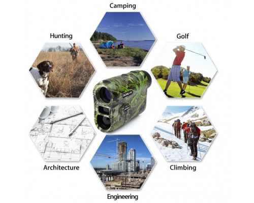 Профессиональный водонепроницаемый лазерный дальномер Boblov NK-1000 с измерением угла и скорости, дальность до 1000 метров.