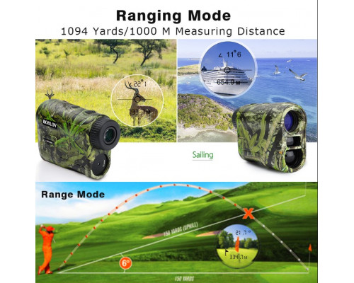 Новый водонепроницаемый профессиональный лазерный дальномер с измерением угла и скорости на расстояние до 1000 метров.