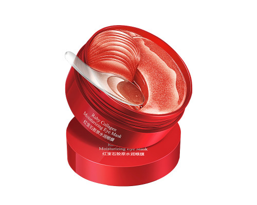 Гидрогелевые патчи в банке с рубиновым коллагеном Veze Ruby Collagen Moisturizing Eye Mask 80 г