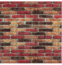 Самоклеющаяся декоративная 3D панель 700x770x5мм Бежево-коричневый Екатеринославский кирпич (047) SW-00000026