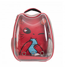 Рюкзак-переноска для кошек Taotaopets 2024 Panoramic Cats 36*26*48 cm Red