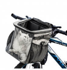Рюкзак-переноска для кошек и собак A04006-BK-F сумка для велосипеда 30*30*33 см  Dark Gray