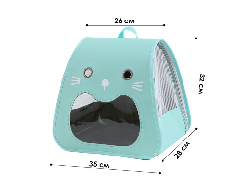 Рюкзак-переноска для животных кошек и собак Taotaopets 247723 Turquoise