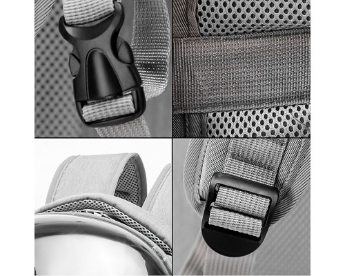 Рюкзак-переноска для кошек Taotaopets 251103 Panoramic с прозрачным окном Gray