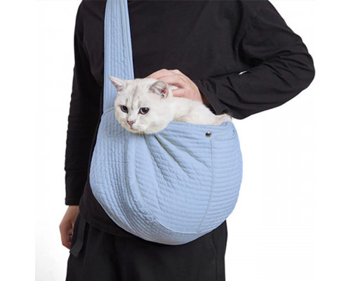 Слинг-переноска для котов и собак SY-2022-0502 Blue L (43*11*29 см)