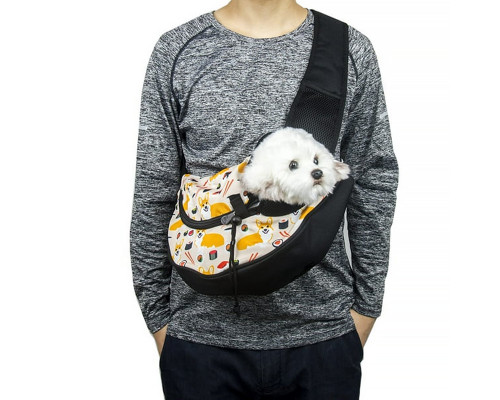 Слинг-переноска для котов и собак SY-2022-1024-93 Beige Corgi dog S (40*10*22 см)