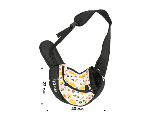 Слинг-переноска для котов и собак SY-2022-1024-93 Beige Corgi dog S (40*10*22 см)