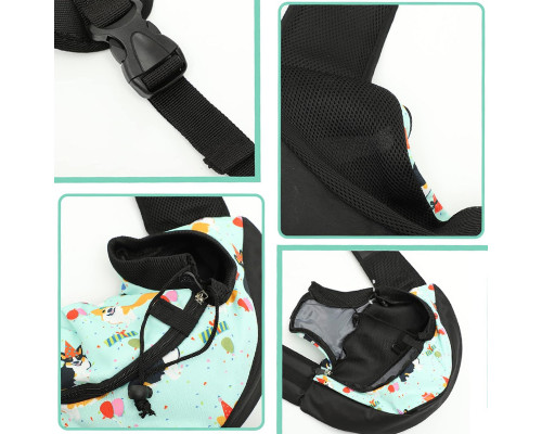 Слинг-переноска для котов и собак SY-2022-1024-93 Green Corgi dog S (40*10*22 см)