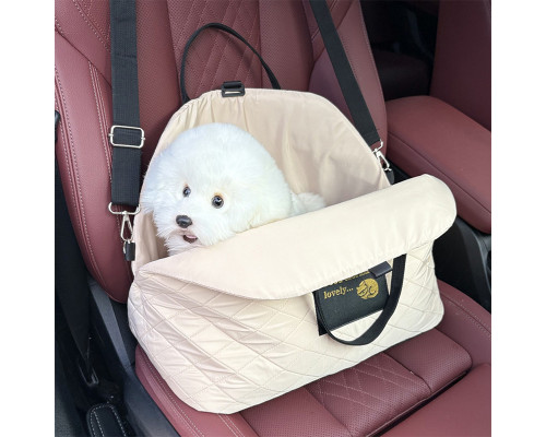 Сумка-переноска для животных S82 для собак и кошек автомобильная портативная Beige