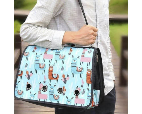 Сумка-переноска для котов и собак Taotaopets 246610 M Blue Alpaca