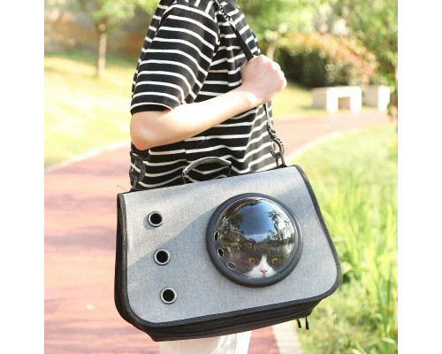 Сумка-переноска для кошек Taotaopets 254405 40*25*25 cm Gray