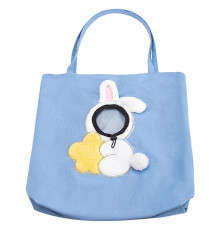 Сумка-переноска для кошек и собак 2404SXMJ3153 Кролик холщовая Blue L