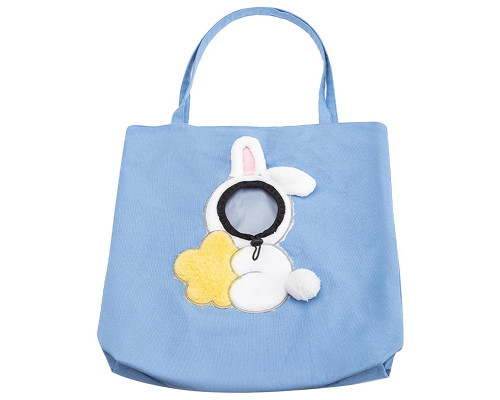 Сумка-переноска для кошек и собак 2404SXMJ3153 Кролик холщовая Blue L