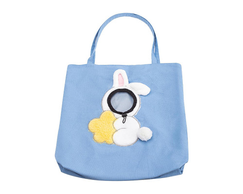 Сумка-переноска для кошек и собак 2404SXMJ3153 Кролик холщовая Blue M