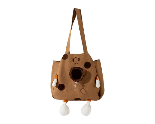Сумка-переноска для кошек и собак 2404SXMJ3153 Сookies холщовая Brown L