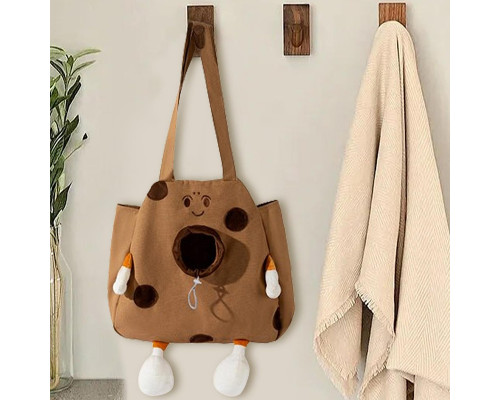 Сумка-переноска для кошек и собак 2404SXMJ3153 Сookies холщовая Brown M