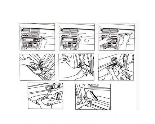 Набор инструментов съемников 11501 для снятия обшивки салона автомобиля 12 предметов Orange