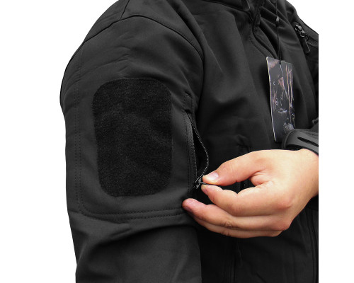 Тактическая куртка Soft Shell A001 Black 3XL