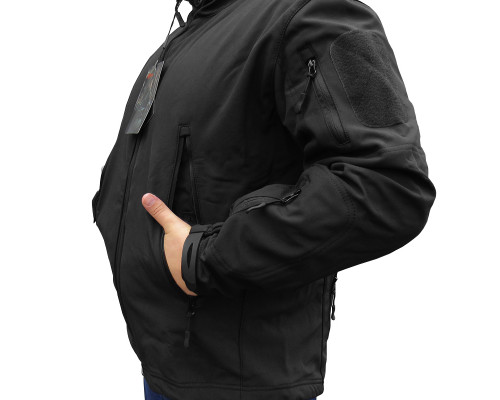 Тактическая куртка Soft Shell A001 Black M