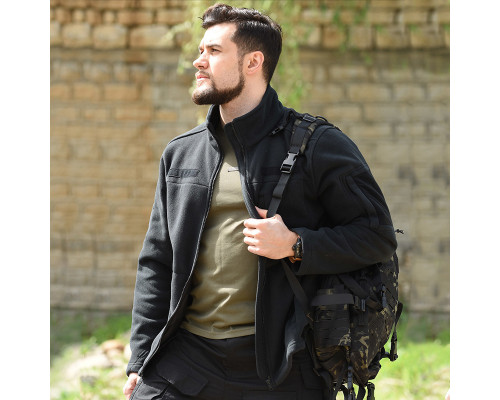 Тактическая флисовая толстовка Han-Wild HW012 Black S