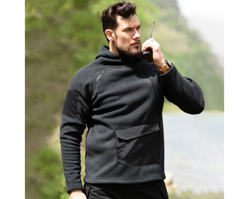 Тактическая флисовая толстовка Han-Wild HW021 Black XL