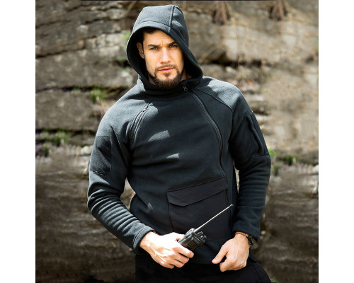 Тактическая флисовая толстовка Han-Wild HW021 Black XL