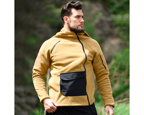 Тактическая флисовая толстовка Han-Wild HW021 Sand Khaki 2XL